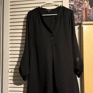 Black Button-Up Blouse